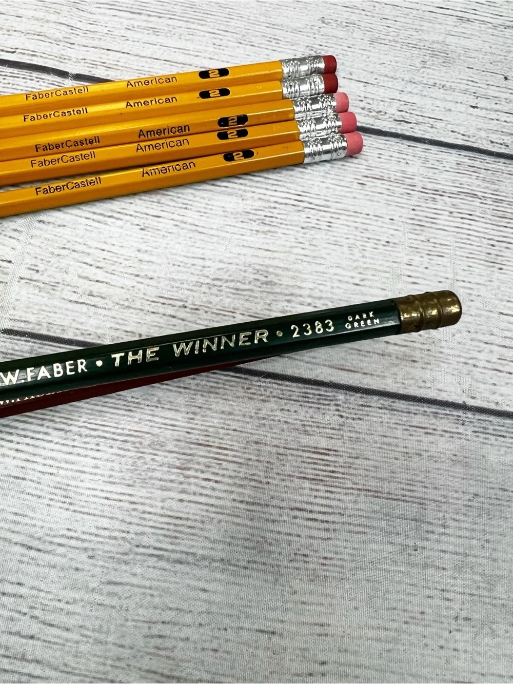 Vintage Pencil Set Faber Castell American AW Faber Dark Green & Venetian Red